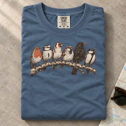 Bird Branch Comfort Colors T-Shirt Blue Jean
