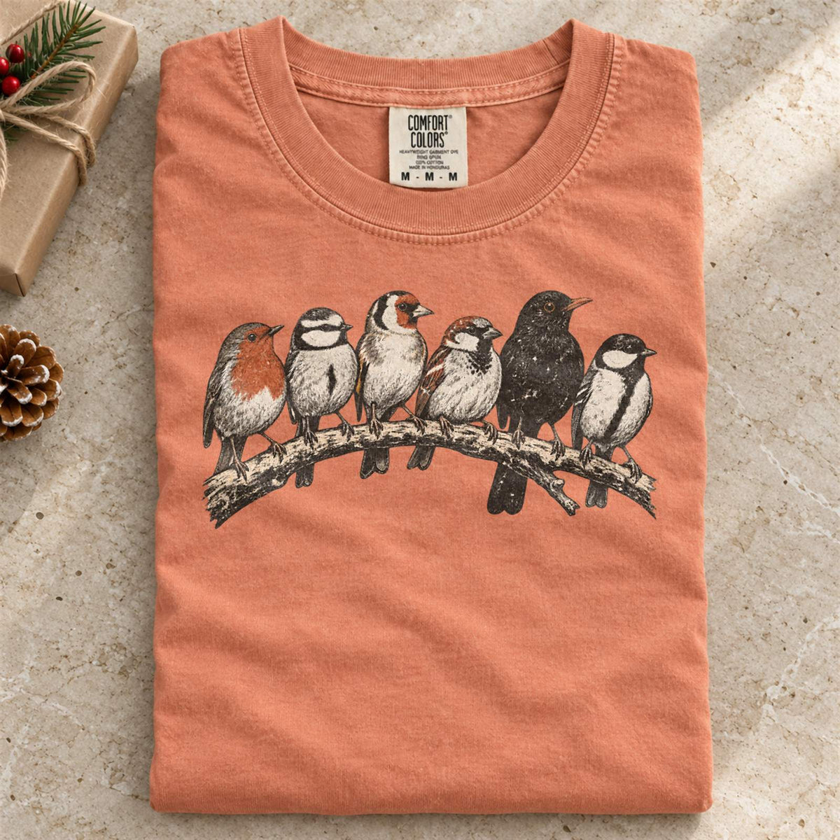 Bird Branch Comfort Colors T-Shirt Terracotta