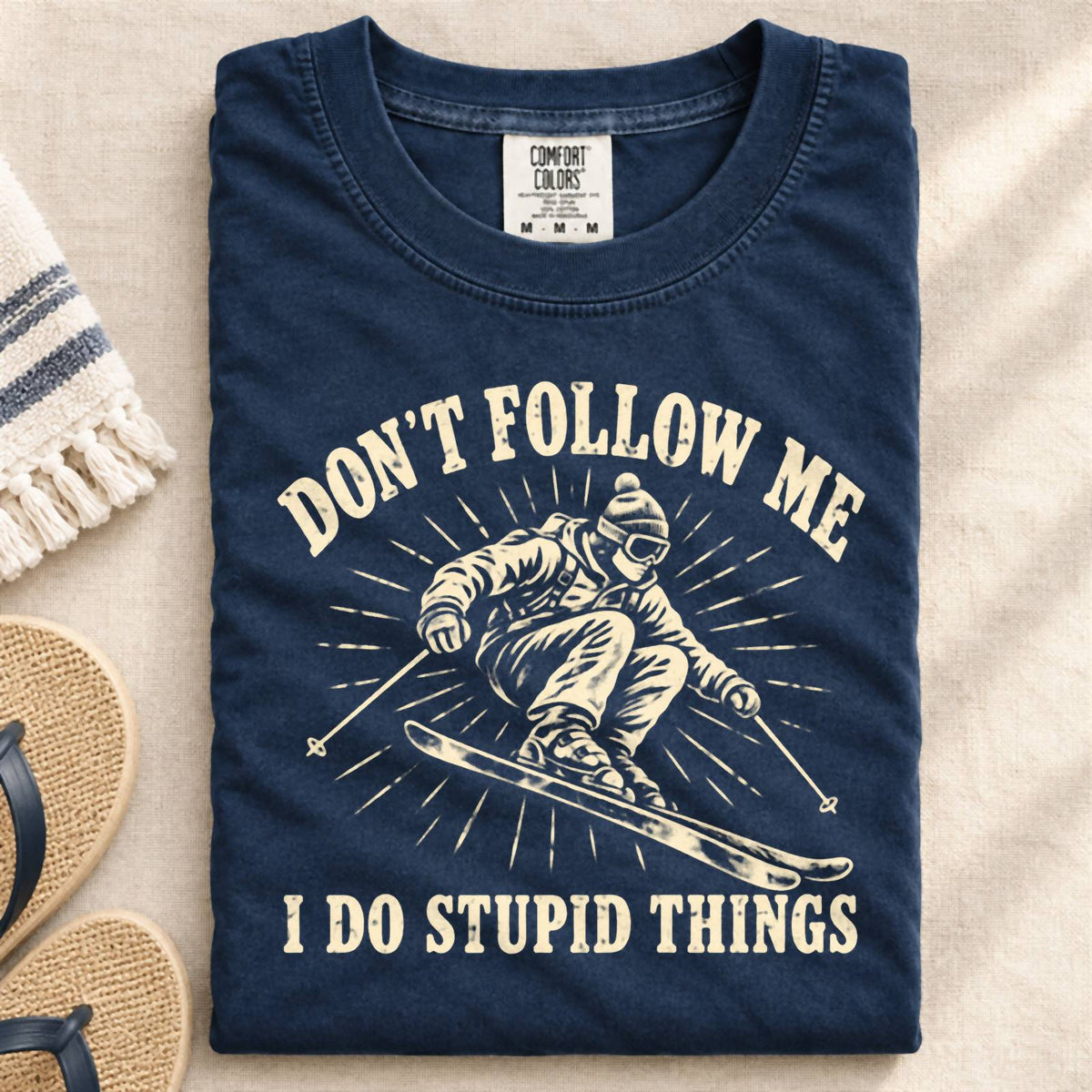 Don't Follow Me Comfort Colors T-Shirt Navy