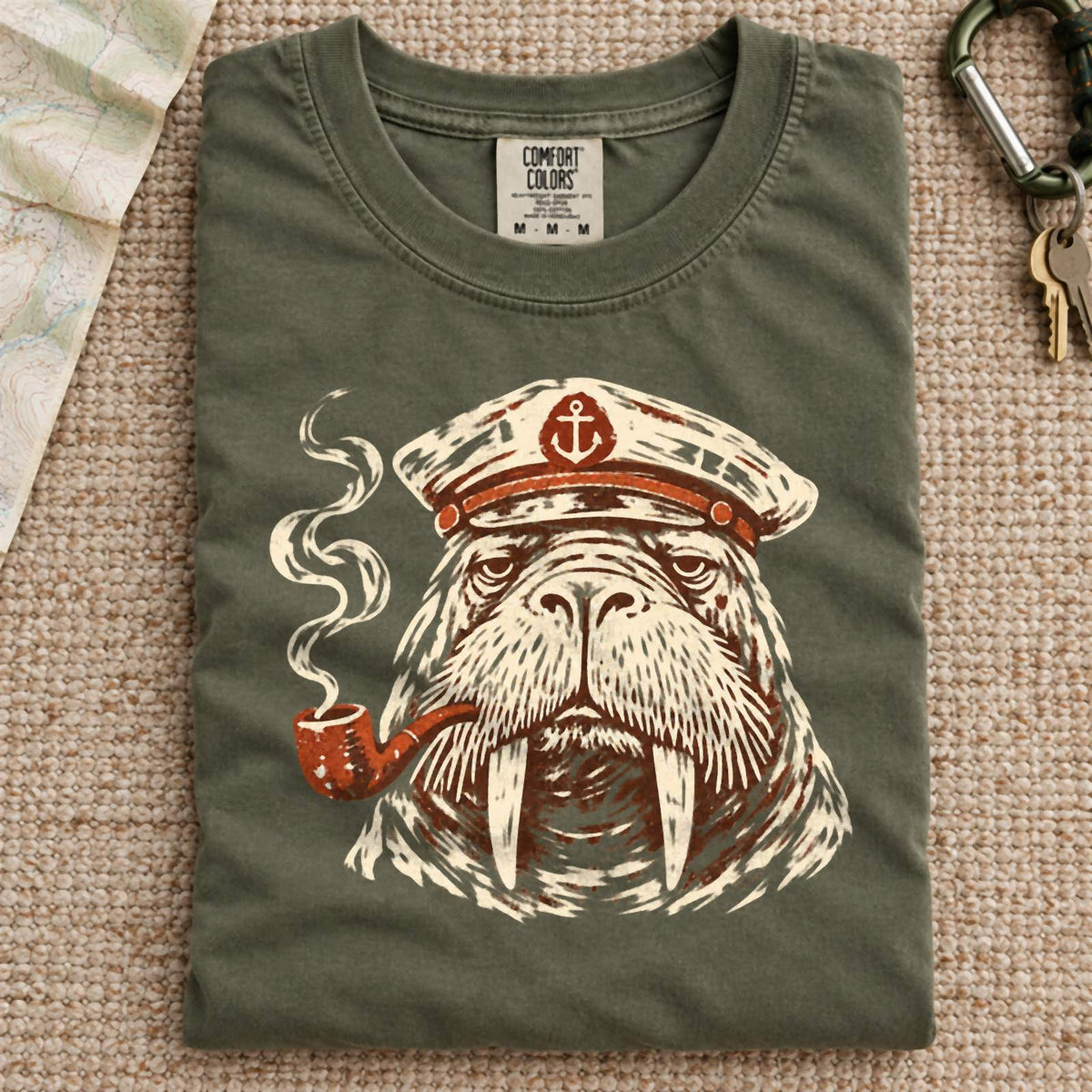 Captain Walrus Comfort Colors T-Shirt Hemp