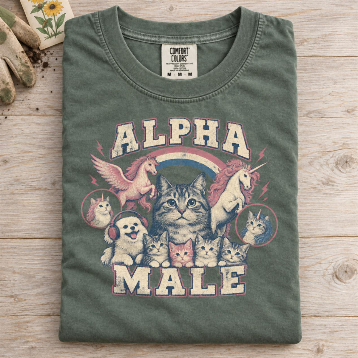 Alpha Male Comfort Colors T-Shirt Moss