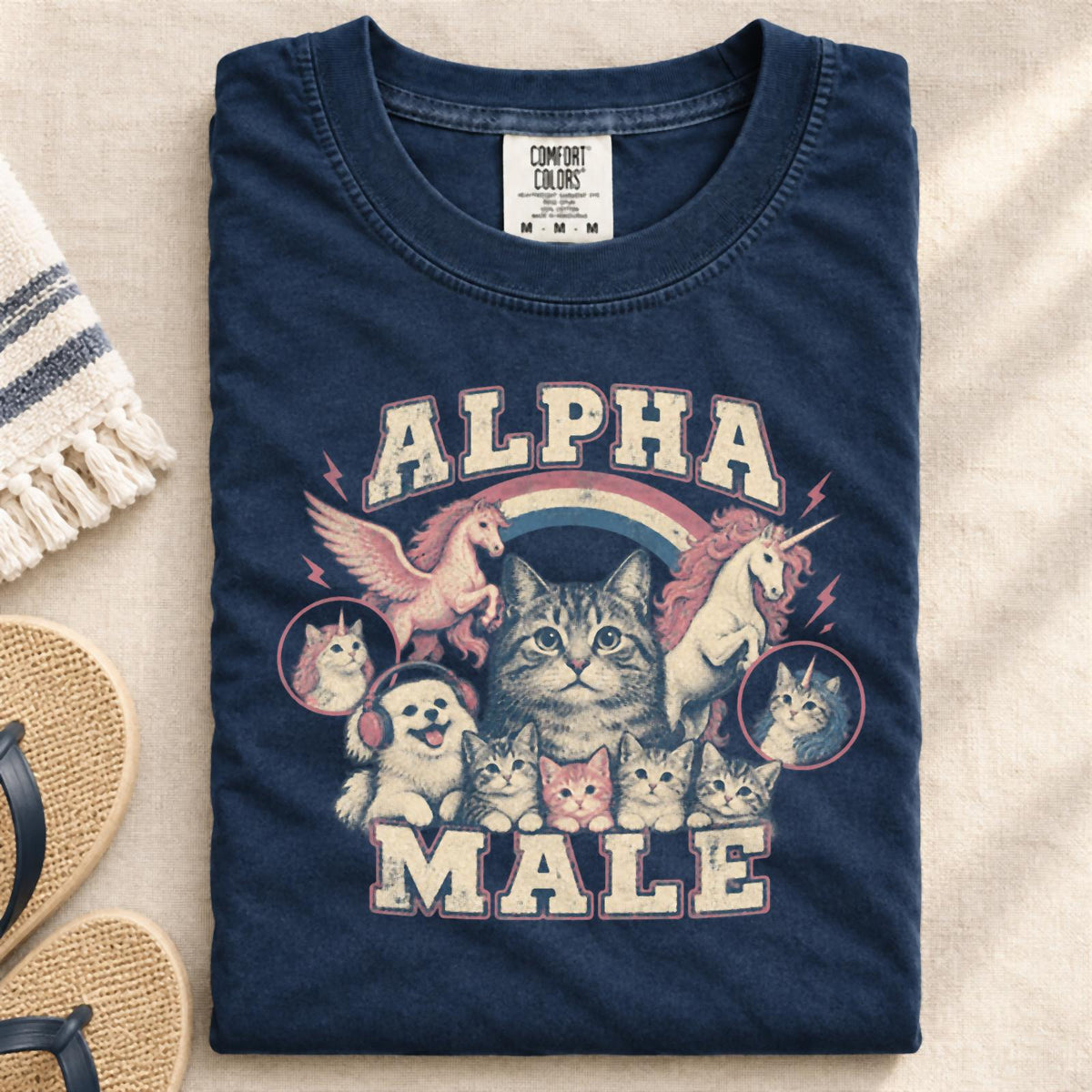 Alpha Male Comfort Colors T-Shirt Navy