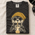 Hipster Otter Comfort Colors T-Shirt Black